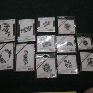 12 Floral Metal Dies Die-Versions Die-Namites Scrapbooking